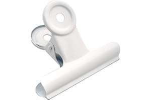 Coideal Large White Bull Clips - 12 Pack Metal Hinge Clip File Paper Clamps for Crafts, Food Bags, Photos at Home Kitchen & Office (2 1/2 Inch)