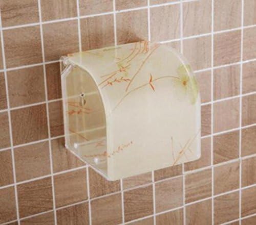 Bathroom European waterproof roll holder, bathroom creative plastic roll paper tube, toilet paper box, paper towel frame acrylic