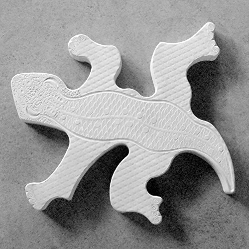 @tec Betonform Schalungsform Gießform Plastikformen für Beton, Trittsteinplatte, Bodenplatten, Trittsteine, Gartenplatten, Betonplatten, Pflasterform Salamander 39x33x5 cm - 6