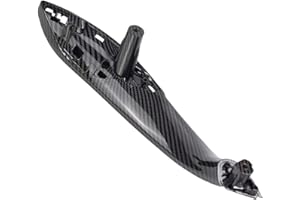 HACREYATU Manija de puerta interior de fibra de carbono para 3 Series F30 F31 F33 F34 F36 F82 Cubierta de manija de puerta de pasajero trasera/izquierda para B-MW 316 318 320 325 328 330 335 (Trasera,izquierda)