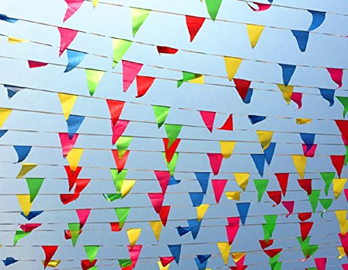 Cookey 200 Pcs Multicolour Pennant Banner, 100M Nylon Fabric Decorations Flags For Festival Grand Opening Parties and Backyard Picnics reviews Cookey 200 Pcs Multicolour Pennant Banner, 100M Nylon Fabric Decorations Flags For Festival Grand Opening Parties and Backyard Picnics