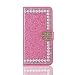 Produktbild Hülle für iPhone 7 Plus iPhone 8 Plus Tasche Flip Case PU Leder Sparkling Glitzer Schale 3D Perle Bling Kristall Diamant Folio Wallet Case Kickstand Card Slot Magnet Crystal Cover Schutzhülle 5.5"