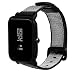 Produktbild myqyiyi Sport-Gurt Nylon intelligente Uhr für Xiaomi Huami amazfit Bip Youth Watch Schwarz