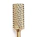 MAKARTT® 10 pcs Carbide Nail Drill Bit Pedicure Middle Electric Drill Bits Nail File Gold for Nail Art Tools Accessory