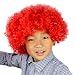 Produktbild Luckhome Perückelockig Kurze Perücke Kunsthaar Party Disco Lustige Afro Clown Haar Fußball Fan-Kinder Maskerade Prop Karneval Kopfschmuck Explosion Kopf Dress Up Fan(D)