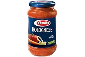 Barilla Bolognese Pasta Sauce with 100% Italian Tomatoes, Onion, Garlic, Herbs, Beef and Pork No Added Preservatives, Pack of 6 x 400g