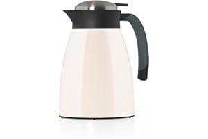 Blumtal caraffa Termica 1 litro - Thermos Acqua Calda Senza BPA con Sistema di Chiusura Quick Tip - caraffa Termica caffè e tè a Prova di perdite per Un Isolamento di Lunga Durata - in Grigio/Bianco