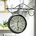 Produktbild Doppelseitige Wanduhr, europäische Retro kreative Wanduhr Mode Garten Wanduhr nach Hause