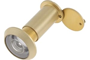 HOJLKLD Judas de Porte, Laiton Judas à 200 degrés, Diamètre de tuyau de 16 mm pour portes de 35 à 55 mm (Or)