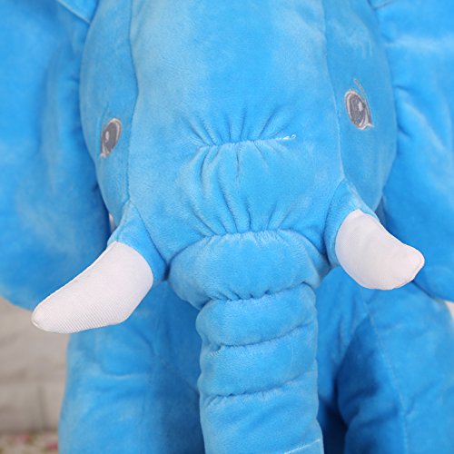 Colourfulworld Großes Geschenk für Kinder Baby-Säuglings-reizende Tier Elefant Kissen Unterstützung Dekokissen Kissen füllte Plüsch-weiches Spielzeug-Puppe (blau) - 4