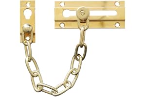 Tiazza Pure Brass Door Chain Windows Anti-Theft Clasp Safety Chain Suitable for Any Door Type Or Size Due to The Unique Narrow Design