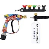 Coofbe Bosch Aquatak Serisi ile Uyumlu 5 Nozzle Set Bosch Basın&ccedil;lı Ara&ccedil; Yıkama Tabancası Seti Basın&ccedil;lı Yıkama Makinesi Bear