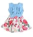 niceEshop(TM) Baby Girl Princess Sleeveless Denim Splice Sun Party Dresses