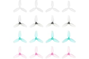 BETAFPV 16pcs HQ 31mm Ultralight 3 Blade Helicopters with 1.0mm Shaft Hole Compatible with Brushless Motor 0702SE 23000KV, FPV Racing Drone as Air65 Brushless Drone Metor65