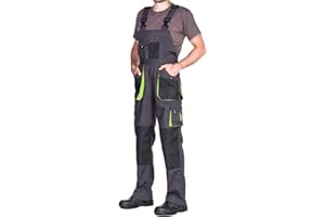 MAZALAT work wear Salopette de Travail Homme, Pantalon de Travail Homme, avec des Poches Genouillere. Pantalon Travail Homme, Vetement Travail, Grande Taille S - XXXL, Vetement Homme
