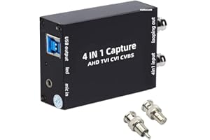 POMIACAM BNC to USB Capture Card USB3.0 Video and Audio Capture Device, Video Converter, Plug'n Go, Up to 60 fps, Compatible with All Systems and Apps (No Driver Required)