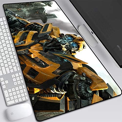 GUOFENG Mouse Pad Transformers Optimus Prime Bumblebee Laptop Keyboard Mat Locking Mat 80 * 30cm Game Anime Desk Mat