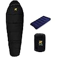 Sleeping Bag -2°C to +10 °C Karakoram by Rocksport with Extra Fleece Liner for Winters l Ideal Sleeping Bag for Adults l Free Air Pillow & Adventure Pass