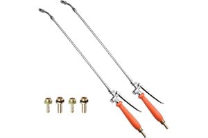 LECREATEKIT All Metal Replacement Wand,All Metal 29 Inch Brass Barbs Wand Sprayer with 2PCS Barb for Sprayer Replacement(1set)