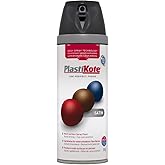 Plasti-kote Premium Spray Paint Satin 400ml Black