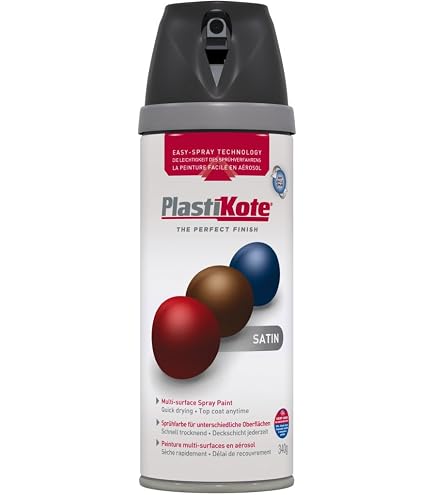 Bombe De Peinture Satinée PlastiKote Twist & Spray – Night Navy 400 Ml, Bleu Profond