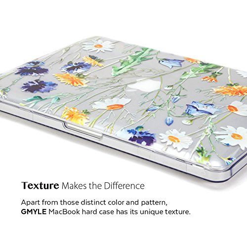 GMYLE Klar Blumen Hart Gl  nzend Fall-Abdeckung H  lle Etui Tasche f  r Alt MacBook Pro 13 mit Retina display  Modell  A1425   A1502  ohne CD-ROM Driv