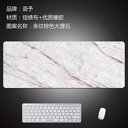 Preisvergleich Produktbild Übergroße Büro-Laptop-Tastaturauflagen für die Mausunterlage können Holzmaserung-Marmor-Home-Table-Matte-... sein, gestreiften braunen Marmor, 900x400x3mm