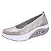 Price comparison product image Platform Trainers Womens~HOTSELLWomen's Slip-On Breathable Platform Trainers Casual Toning Rocker Shoes Wedge Walking Running Hiking Sneakers Loafers Wedge Shoes for Mom