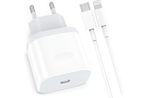 DEBBENY Caricatore Per iPhone,20W PD USB C Rapido Caricabatterie Adattatore with 1M Type C Light-ning Cable Compatibile per iPhone 14 13 12 11 Pro Max Plus XS XR SE iPad