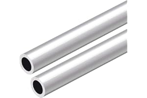 sourcing map 6063 Aluminio Redondo Tubo 300mm Longitud 12-13mm OD Seamless tubos rectos de aluminio ID de 8 mm x 12 mm de diámetro exterior, 2 piezas
