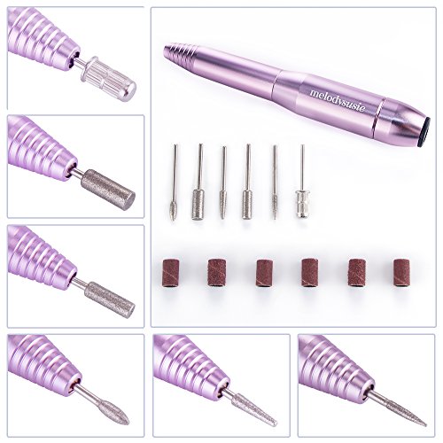 MelodySusie® Nagelfräser Set Nagelstudio für Pediküre und Maniküre Fräser Nagelfeile - 3