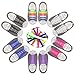 Produktbild CODIRATO 6 Paar Silikon Schnürsenkel Elastische Schuhbänder Flache Gummi Schnürsenkel No Tie Shoelaces für Alle Personen, 6 Farbe