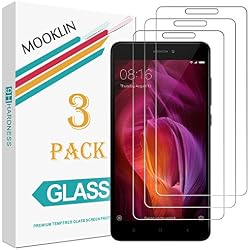 MOOKLIN - 3 Unidades Protector de Pantalla para Xiaomi Redmi Note 4 / Note 4X Cristal Vidrio Templado Premium