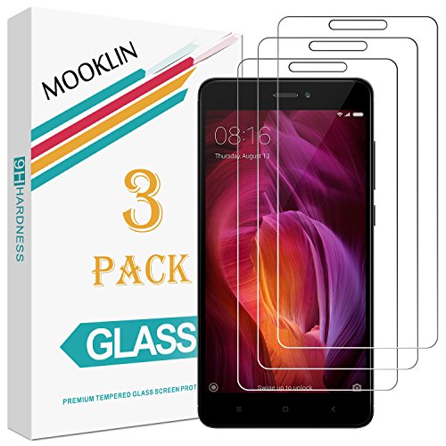 [3 StÃ¼ck] MOOKLIN Xiaomi Redmi Note 4 Panzerglas Displayschutzfolie,[Anti-Kratzen] Handy Schutzfolie fÃ¼r Xiaomi Redmi Note 4
