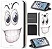 Price comparison product image Coverfix Premium Samsung Galaxy A5 (Model 2017) A520 Flip Cover Synthetic Leather Flip Case Mobile Phone Cover 402 lustiges Gesicht Cartoon