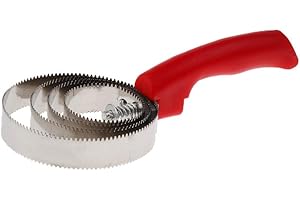Tubayia Étrille à ressort portable en acier inoxydable - Étrille en spirale - Changement de pelage pour chevaux - Rouge