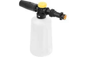 Jajadeal 700ML Cañón de Espuma de Nieve para Karcher K2 K3 K4 K5 K6 K7 Limpiadora a Presion, Snow Foam Lance Boquilla de Rociador Ajustable para Karcher K2- K7 Pistola de Espuma de Alta Presión