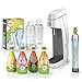 Produktbild Soda Trend 06732 Trinkwassersprudler Starter-Set | 1 x Wassersprudler | 1 x CO2-Zylinder 60l | 2 x PET-Flaschen | 4 x Sirup (verschiedene Sorten)