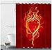 Produktbild SillyXLL Burning Heart Mit 100% Polyestergewebe Wasserdicht und Schimmel Eigenschaften 180x180cm Und 12 Haken