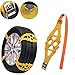 Price comparison product image Diadia Car Accessories, Tire Anti-Skid Belt,Tuscom Winter Truck Car Trailer Snow Chain,Tire Width 13-19 inches, Easy Installation,for Snow,Snow Mud,Sand (1PC Yellow)