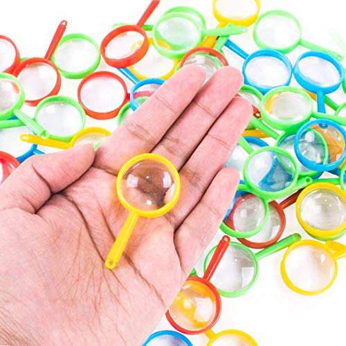 BIEE 72 Pcs Mini Magnifying Glasses Learning Resources Primary Science Jumbo Magnifier Grande lente d'ingrandimento per i bambini