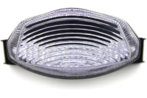 AVDB-moto Feu Stop Led Clignotants Intégrés compatible avec GSXR 1000 K7 K8 2007, 2008 et GSR 750 de 2011 à 2016 (Clair)