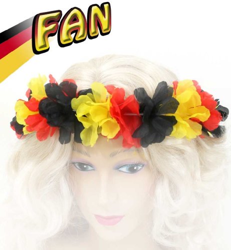 Hawaii – Stirnband Fan Deutschland Germany Fanartikel WM EM Fussballfan Kopfschmuck Partyaccessoire Public Viewing Fanmeile Deutschlandfan