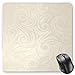 Produktbild HYYCLS Ivory Mauspads, Victorian Curved Renaissance Style Leaves Branches Artistic Classic Petals Illustration, Standard Size Rectangle Non-Slip Rubber Mousepad, Cream