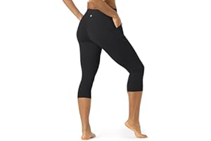 LAPASA Leggings 3/4 Femme Yoga Taille Haute Pantacourt de Sport Capri Amincissant Gainant Respirant Collants Gym Fitness L02A1/B1