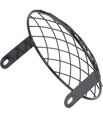 Grille De Phare Moto 6.5 Pouces - Couverture Protectrice En Fer, Style Rétro | Pour Cruiser, Chopper, Café Racer, Bobber, Scrambler