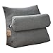 Produktbild XHH-Kissen Rückenkissen Wedge Pillow,Fernsehkissen Plüsch Kissen Für Auto, Bett, Lesen, Büro-Stuhl Und Sofa,60 * 22 * 50CM(Grau)