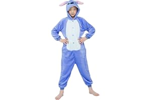 WDRHC Enfant Ensemble de Pyjama Licorne Grenouillère Animaux Romper Pajamas Kigurumi Onesie Cosplay Animal Combinaison Costume Vêtement de Nuit en Flanelles Soirée Noël Déguisement Fille Garçon