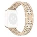 Produktbild bloatboy Luxus Edelstahl Uhrenarmband für Apple Watch Serie 4 40 / 38mm, Mode Bohren Armband Ersatzarmband (Gold)