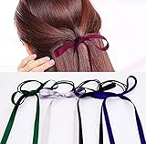 Jellbaby New velvet bow ribbon ribbon hair band Korea wild tie hair band Ribbon 5, color random